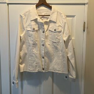 LC Lauren Conrad Cream Denim Jacket